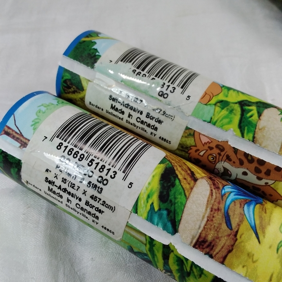 Lot of 4 Rolls Go Diego Go Wallpaper BORDER Boy Monkey Forest Jungle 5”x15 Foot - Picture 10 of 11